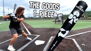 Hitting with the 2022 DeMarini The Goods 1piece  BBCOR Baseball Bat Review [upl. by Heim]