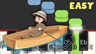 Row Row Row Your Boat  piano lesson with chords [upl. by Animehliw65]