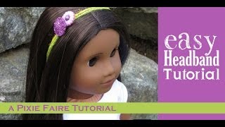 How To Make A Headband For Dolls DIY Tutorial  Liberty Jane [upl. by Wolf782]