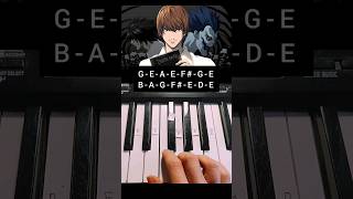 Death Note  Ls Theme piano tutorial shorts piano deathnote [upl. by Einnim]