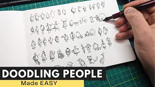 Learn How to Doodle Sketch People  Drawing Figures Made Easy [upl. by Nesnar]