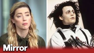 Amber Heard takes Edward Scissorhands dig at Johnny Depp [upl. by Leasi]