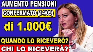 🚨 AUMENTO STORICO LE PENSIONI ARRIVANO A 1000 EURO 💶 SCOPRI COME OTTENERE IL TUO 🔍 [upl. by Eahsan611]