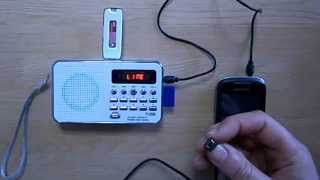 Review miniradio T205  MP3 Radio SD MicroSD USB [upl. by Popele160]