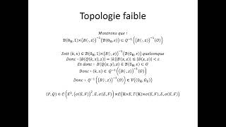 Espaces vectoriels topologiques partie 19  Topologie faible [upl. by Tamqrah]