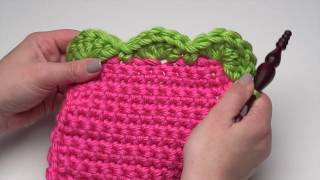 How to Crochet Scalloped Edging Left Handed [upl. by Callas]