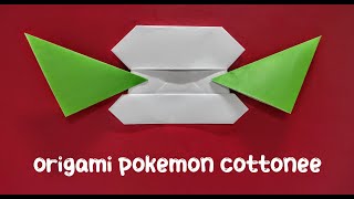 How To Make Pokemon Cottonee Easy  Origami Pokemon Cottonee Pokemon Go [upl. by Nuhsar]