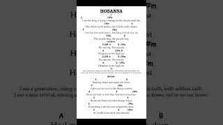 Hosanna by Hillsong I see the King of Glory Key of E [upl. by Carolynn714]