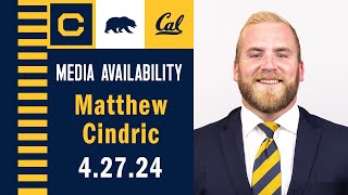 Cal Football NFL Undrafted Free Agent Matthew Cindric Media Availability 42724 [upl. by Brigida408]