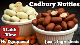 Homemade Cadbury Nutties Chocolate Recipe How to make Chocolate Coated Almonds [upl. by Samira]