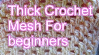 Thick crochet Mesh  Brick Stitch  Slow Motion Crochet [upl. by Akemed]