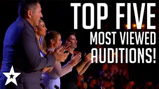 TOP 5 MOST VIEWED Auditions from Britains Got Talent 2022  Got Talent Global [upl. by Ellehcan]