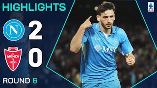 NAPOLIMONZA 20  HIGHLIGHTS  Kvaratskhelia form continues as Napoli rout Monza  Serie A 202425 [upl. by Bathsheba]