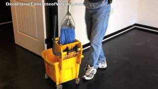 How to Wax Stained Concrete Epoxy or Any Type of Sealed Concrete [upl. by Clere]