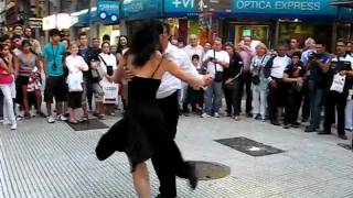 Tango dancers in the street Buenos Aires Argentina [upl. by Ocker]