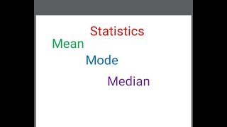 Statistics  Part 1  Mean  Mode  Median in telugu [upl. by Aydidey]