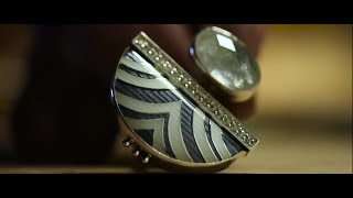 Cloisonne enamel Ring full making process Handmade Jewelry made by Sergejs Blinovs Jewelry enamels [upl. by Eudora]