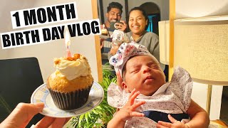 1 Month Baby Birthday Vlog 🎉 බබාගෙ පලවෙනි උපන් දිනේ  Elba Nirvana  Binario 12 [upl. by Alsi]