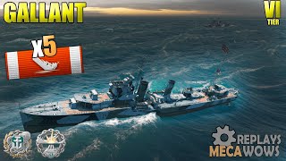 World of WarShips Gallant  5 Kills 54k Damage  Gameplay Replay [upl. by Yecaw507]