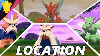 How to Catch Herdier Stoutland Scyther and Sizzor in Pokemon Sword and Shield Isle of Armor [upl. by Ordnaxela]