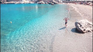 Karpathos Beach Griechenland Greece Agios Nikolaos 2018 4K Strand Spiaggia [upl. by Trella]