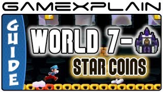 New Super Mario Bros U  Meringue Clouds Ludwigs Clockwork Castle Star Coins Guide amp Walkthrough [upl. by Nalyd]