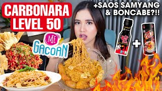 EKSTRIM GACOAN CARBONARA LEVEL 50  SAOS SAMYANG  BONCABE [upl. by Aznerol]