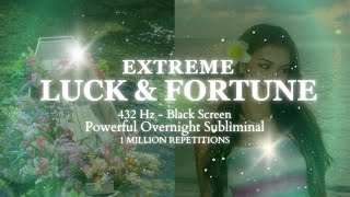 EXTREMELY POTENT LUCKY SYNDROME VER 20  Powerful Overnight Subliminal  1 Million Repetitions [upl. by Odoric822]