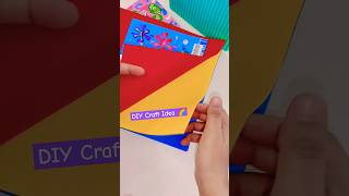 DIY craft idea 🌈 easy paper craft stationery school craft best out of waste diy coin box shorts [upl. by Nylirak]