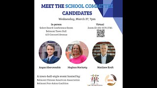 BCAA amp BPAC present Meet the Candidates Town Election 2024  School Committee 32724 [upl. by Manoff383]