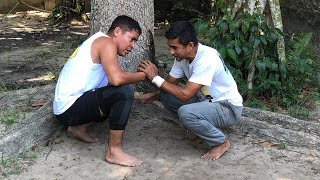 Me Mauro Celso e Prof Robson Papaléguas  Treino de Capoeira [upl. by Aniuqahs]