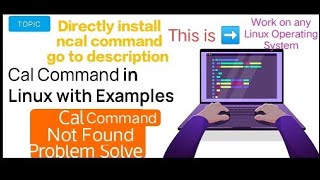 Cal Command Not Found in Linux  Problem Solve Cal Command [upl. by Norak833]