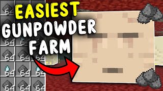 EASIEST GUNPOWDER Farm Minecraft Bedrock 121 [upl. by Schlesinger549]