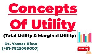 Concepts Of Utility  Total Utility  Marginal Utility  Utility Analysis  Economics  Utility [upl. by Froh62]