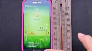 App เทอร์โมมิเตอร์ วัดอุณหภูมิ ไม่ต้องต่อเน็ต Android และ SHealth Samsung S4 temperature sensor [upl. by Jobina]