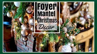 Christmas Decorations Foyer Stairway amp Mantel  Christmas Home Decor Ideas  Decorate w Me [upl. by Gnoix175]