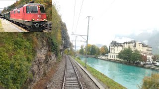 ★ 4K 🇨🇭Cab ride Vallorbe  Payerne  Lyss  Interlaken Switzerland 102020 [upl. by Aisan]