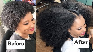 Wow Afro texture tapeins extensions for Short natural hair blends well Looks natural Eayon hair [upl. by Gausman]