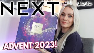 NEXT BEAUTY ADVENT CALENDAR 2023 UNBOXING  £95 WORTH £355 ✨ MISS BOUX [upl. by Okihsoy244]