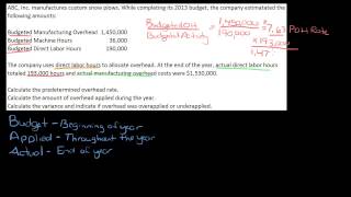 Allocating overhead using a predetermined overhead rate [upl. by Eivets]