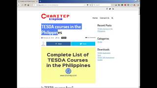 TESDA Courses List offered in the Philippines as of 2019 [upl. by Ogren]