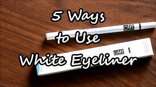 5 Ways to use white eyeliner How to Use a White Eyeliner  Me Now Water Resistant White Eyeliner [upl. by Aicenaj]