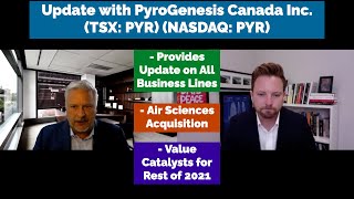 PyroGenesis Provides Update on All Business Lines Air Sciences Acquisition and MampA Pipeline [upl. by Kiah]