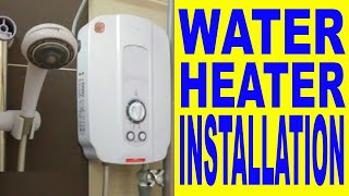 Shower Water Heater INSTALLATION DIY  Cara Pemasangan Water Heater with subtitles [upl. by Nadya]