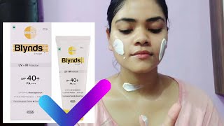 Blynds Emulgel SPF 40 PA  CW 374nm  Review  Application [upl. by Ehgit753]