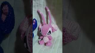 Stitch amigurumi azul e rosa viciadaemcroche stitch liloystitch [upl. by Adelina123]