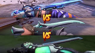 Sovereign Blade VS Overdrive Blade VS RGX Blade VALORANT Best Knife Skins [upl. by Mapel]