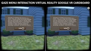 Gaze Menu Interaction Virtual Reality With Unity 20173 amp Google VR [upl. by Darken]