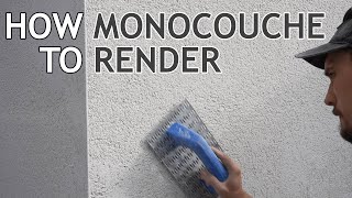 How To Monocouche Render A Wall  Rendering Tutorial  Monocouche Render Scratch Stone Finish [upl. by Osswald]