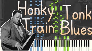 Meade Lux Lewis  Honky Tonk Train Blues 1937 Boogie Woogie Piano Synthesia [upl. by Kcirdneked]